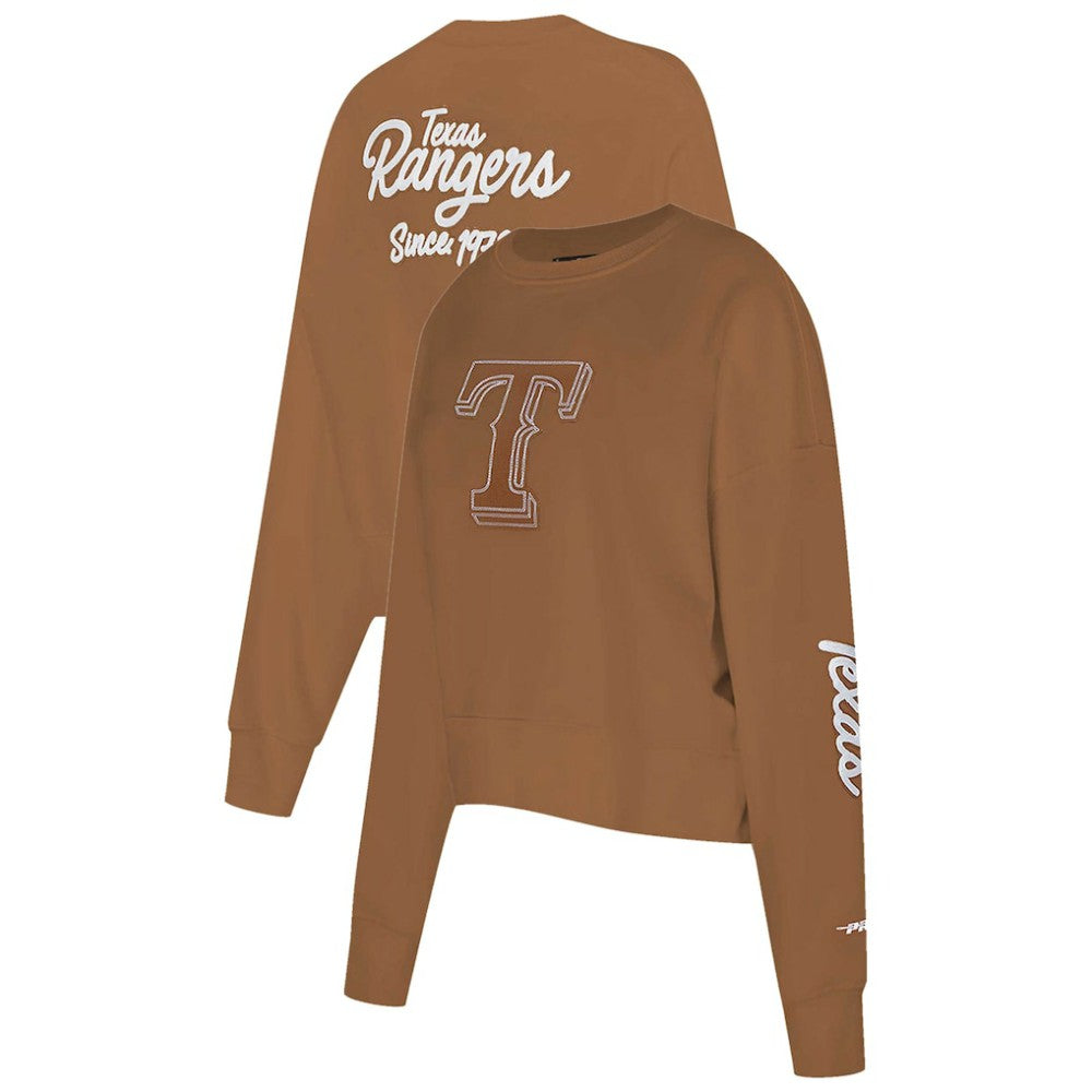 Texas Rangers Pro Standard Women's Paint The City Pullover Cropped Sweatshirt - MLB Pullover