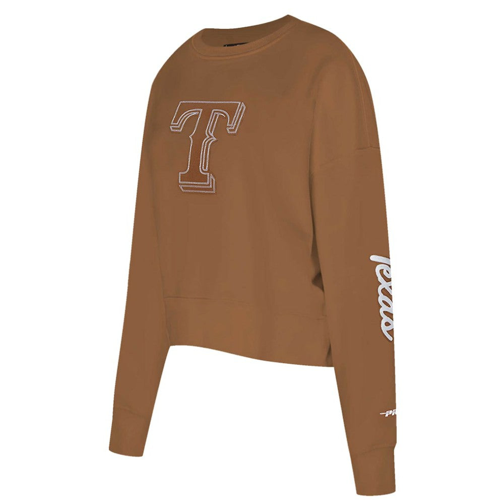 Texas Rangers Pro Standard Women's Paint The City Pullover Cropped Sweatshirt - MLB Pullover