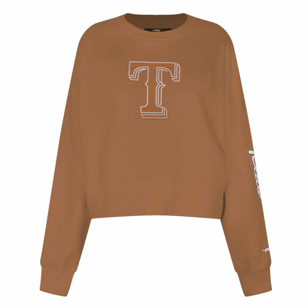 Texas Rangers Pro Standard Women's Paint The City Pullover Cropped Sweatshirt - MLB Pullover