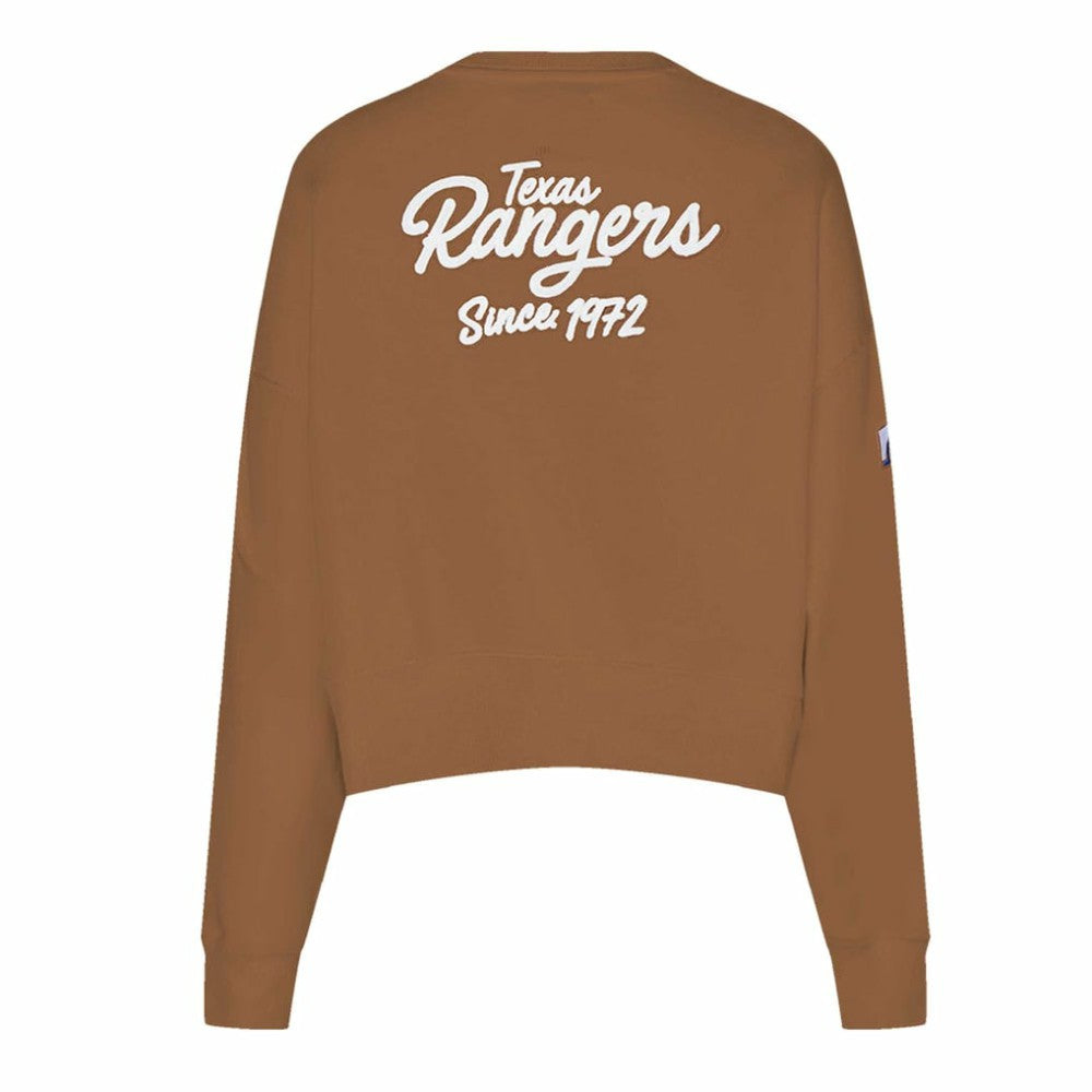 Texas Rangers Pro Standard Women's Paint The City Pullover Cropped Sweatshirt - MLB Pullover