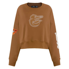 Baltimore Orioles Pro Standard Women's Paint The City Pullover Cropped Sweatshirt - MLB Pullover