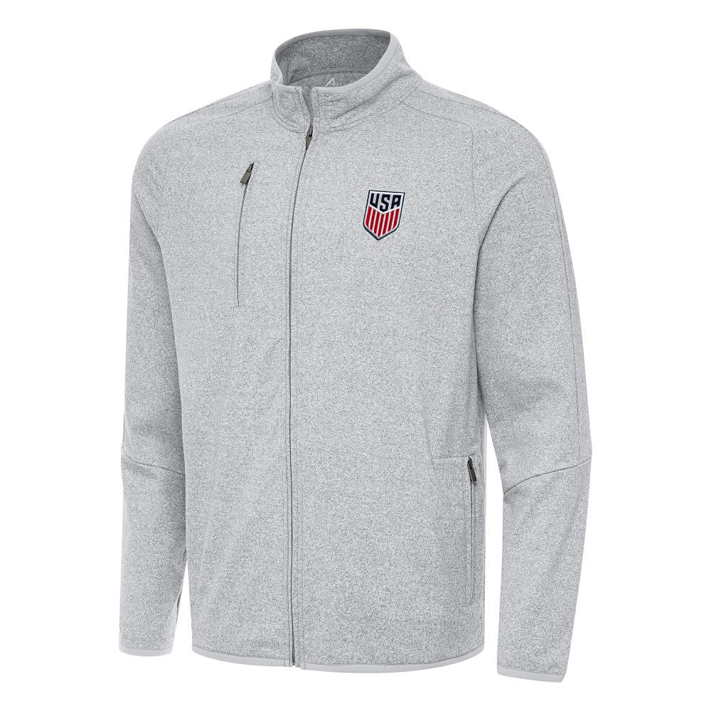 USMNT Antigua Hold-Up Tri-Blend Full-Zip Jacket