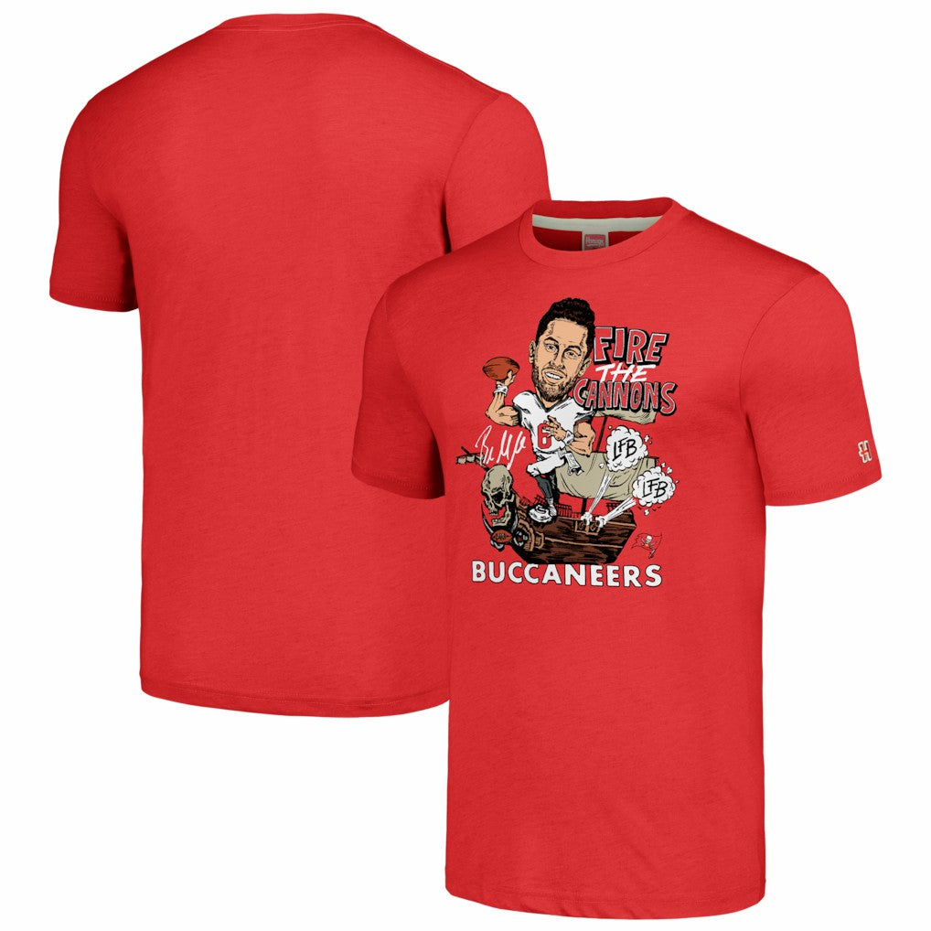 Tampa Bay Buccaneers Baker Mayfield  Homage Unisex Caricature Player Graphic Tri-Blend T-Shirt | NFL Online