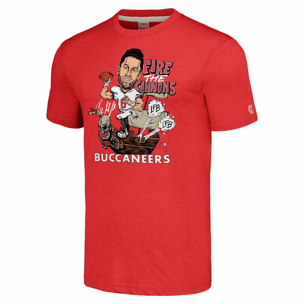 Tampa Bay Buccaneers Baker Mayfield  Homage Unisex Caricature Player Graphic Tri-Blend T-Shirt | NFL Online
