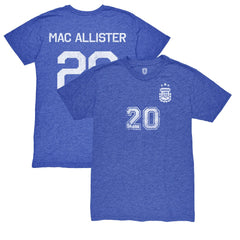 Alexis Mac Allister Argentina National Team 1863FC Retro Name & Number Tri-Blend T-Shirt