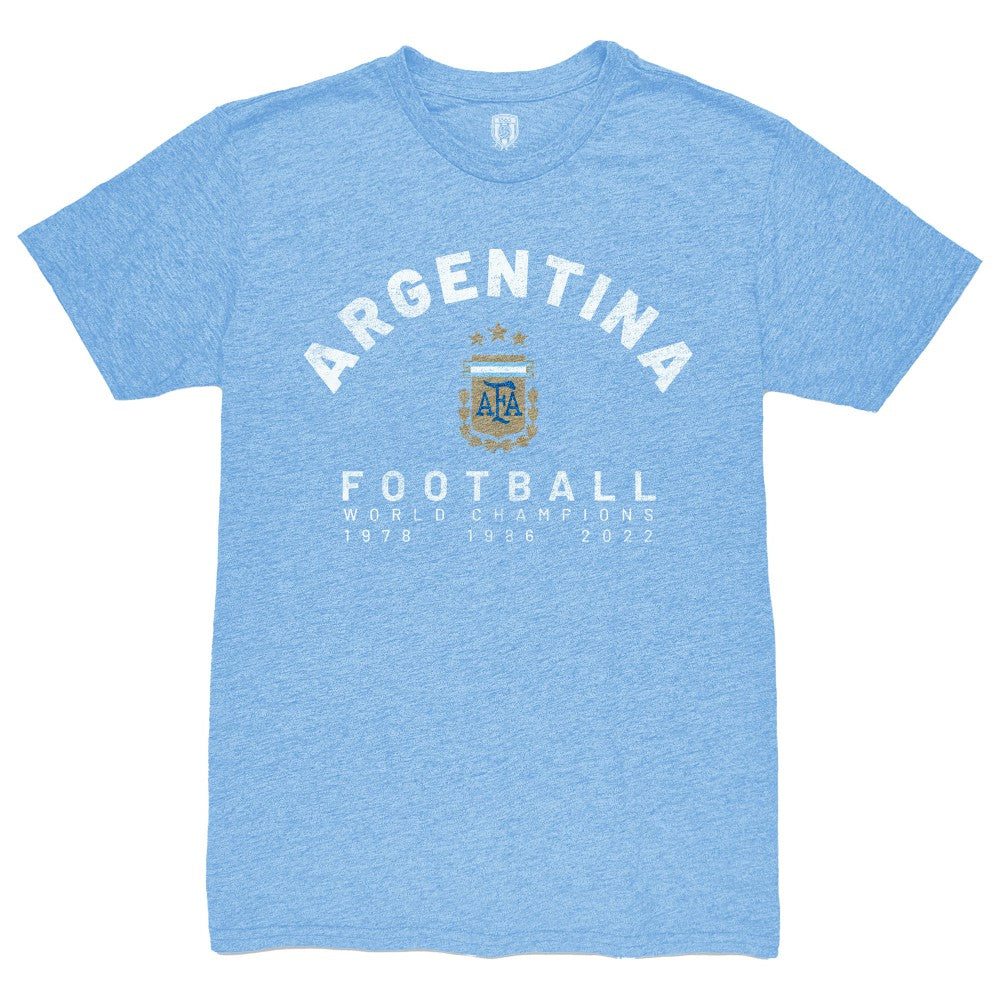 Argentina National Team 1863FC Three-Time World Champions Tri-Blend T-Shirt