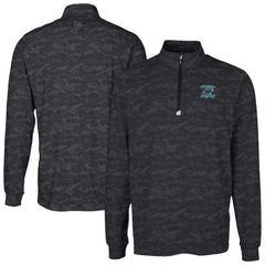 Carolina Panthers Cutter & Buck Traverse Camo Print Stretch DryTec Quarter-Zip Top | NFL New