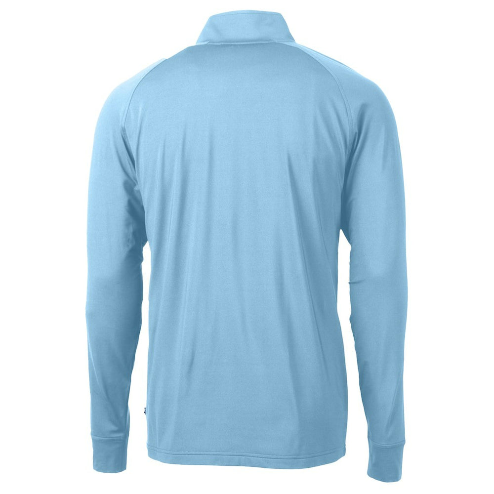 Carolina Panthers Cutter & Buck Adapt Eco Knit Stretch Recycled Raglan Quarter-Zip DryTec Top | NFL Discount