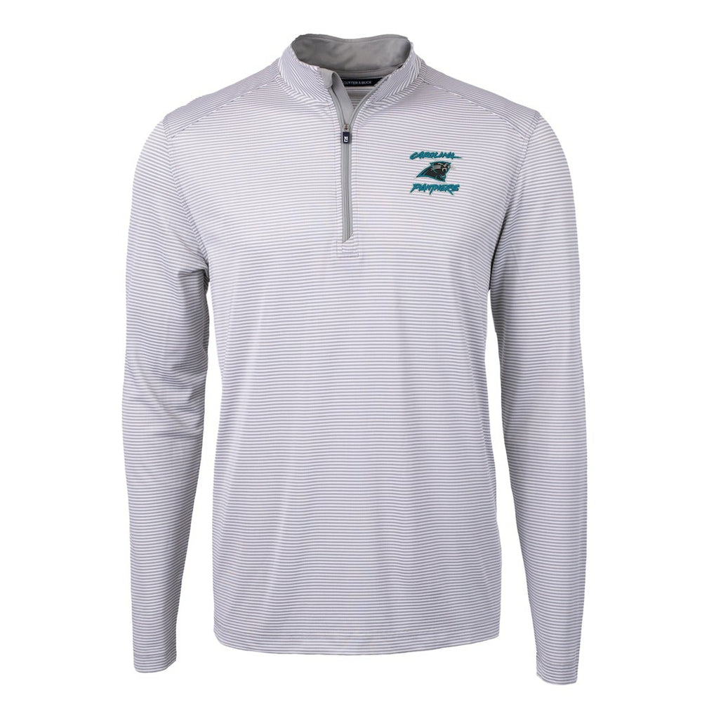 Carolina Panthers Cutter & Buck Virtue Eco Pique Micro Stripe Recycled Quarter-Zip Jacket | NFL Near me