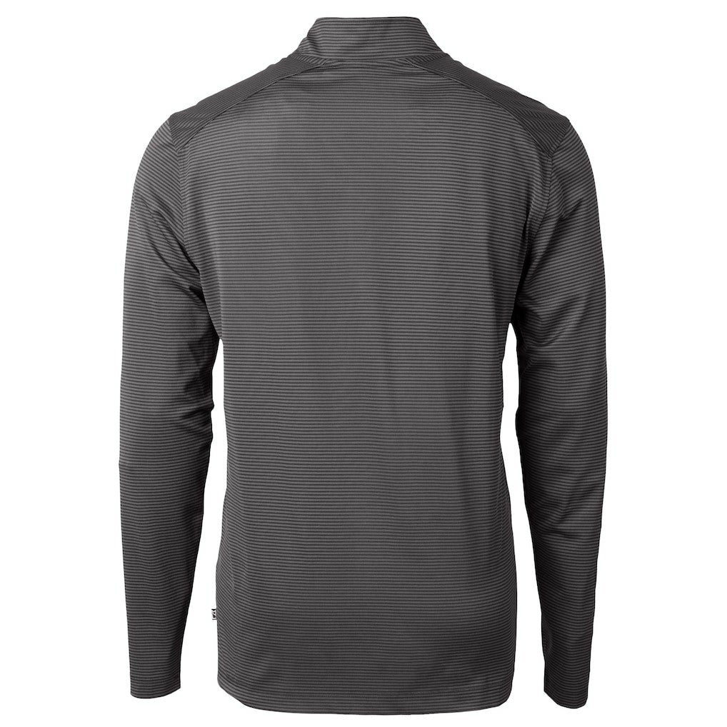 Carolina Panthers Cutter & Buck Virtue Eco Pique Micro Stripe Recycled Quarter-Zip Jacket | NFL Discount