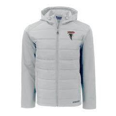 Atlanta Falcons Cutter & Buck Evoke Hybrid Eco Softshell Recycled Full-Zip Hoodie Jacket | NFL Online