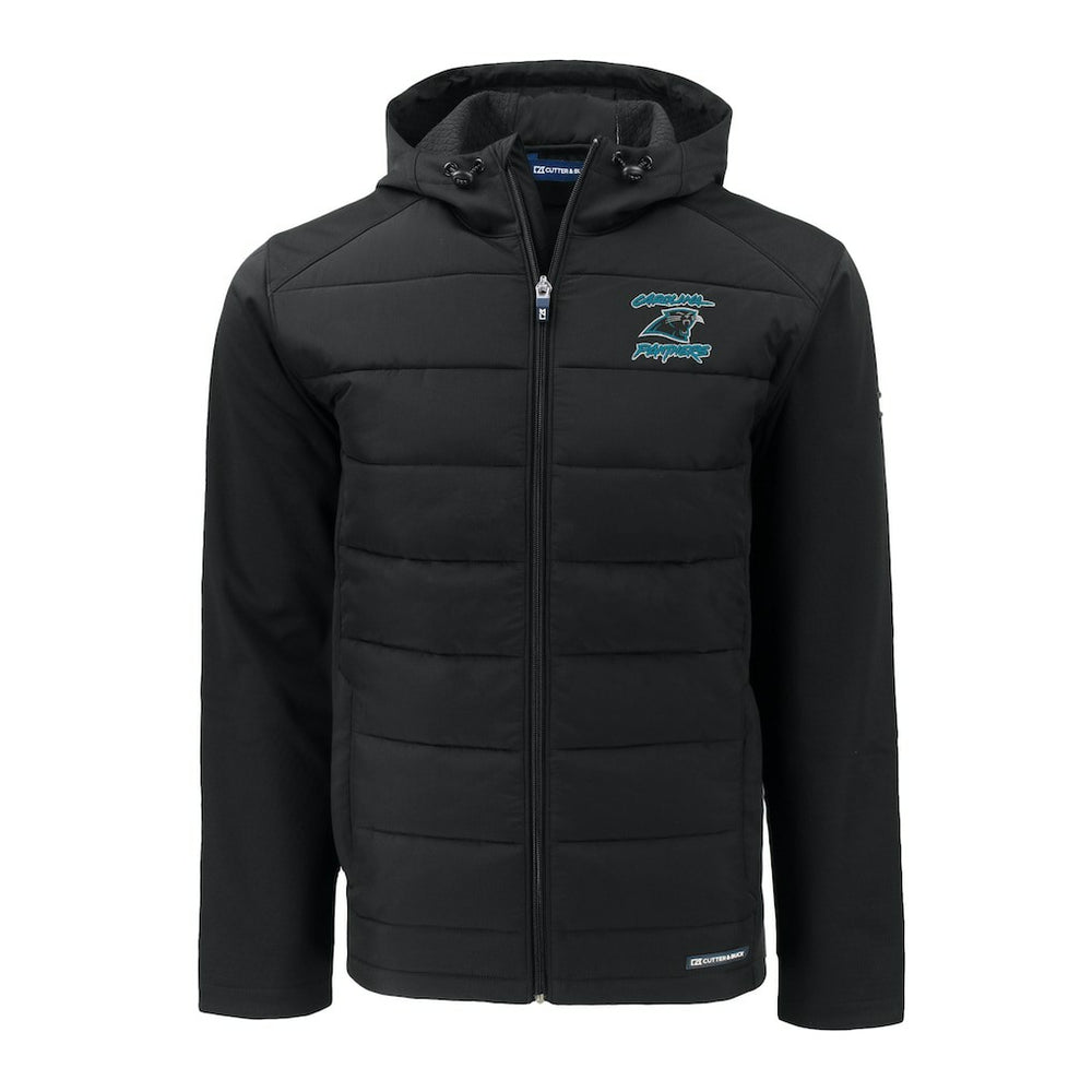 Carolina Panthers Cutter & Buck Evoke Hybrid Eco Softshell Recycled Full-Zip Hoodie Jacket | NFL Online