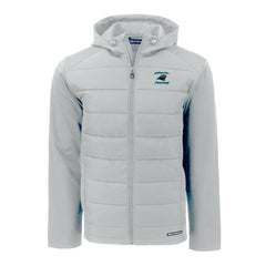 Carolina Panthers Cutter & Buck Evoke Hybrid Eco Softshell Recycled Full-Zip Hoodie Jacket | NFL Hot