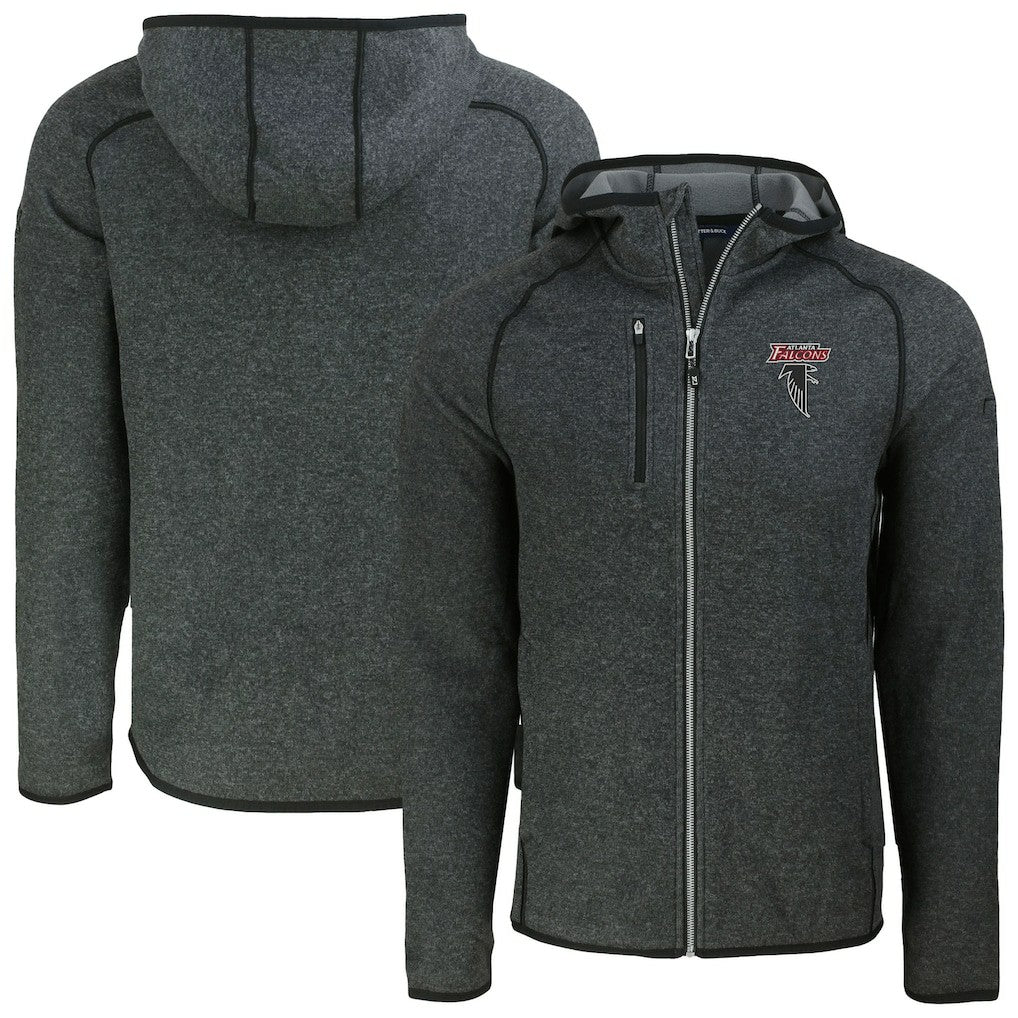 Atlanta Falcons Cutter & Buck Mainsail Hoodie Raglan Full-Zip Jacket | NFL Discount