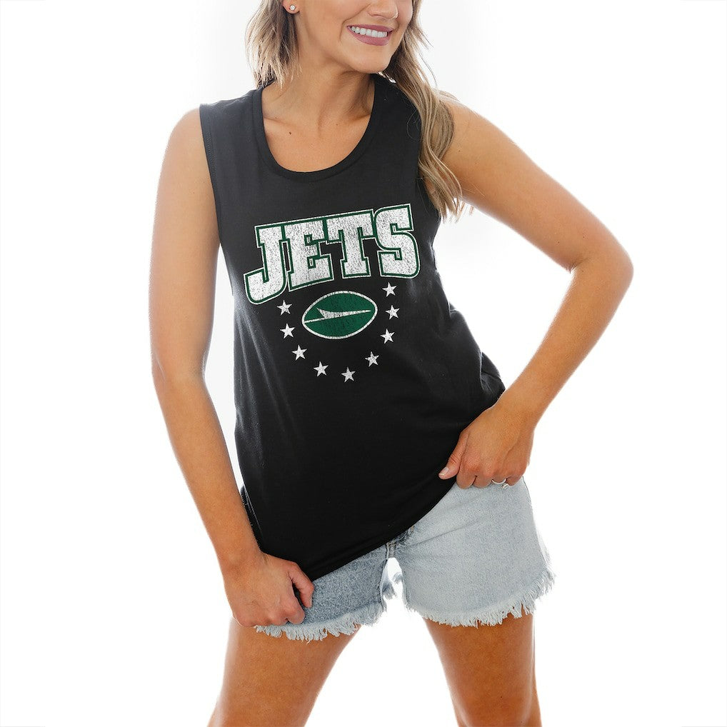 New York Jets Gameday Couture Women's Baby You're A Star Racerback Scoop Neck Tapered Tank Top | NFL On sale