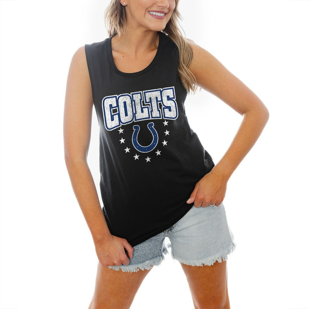 Indianapolis Colts Gameday Couture Women's Baby You're A Star Racerback Scoop Neck Tapered Tank Top | NFL Hot
