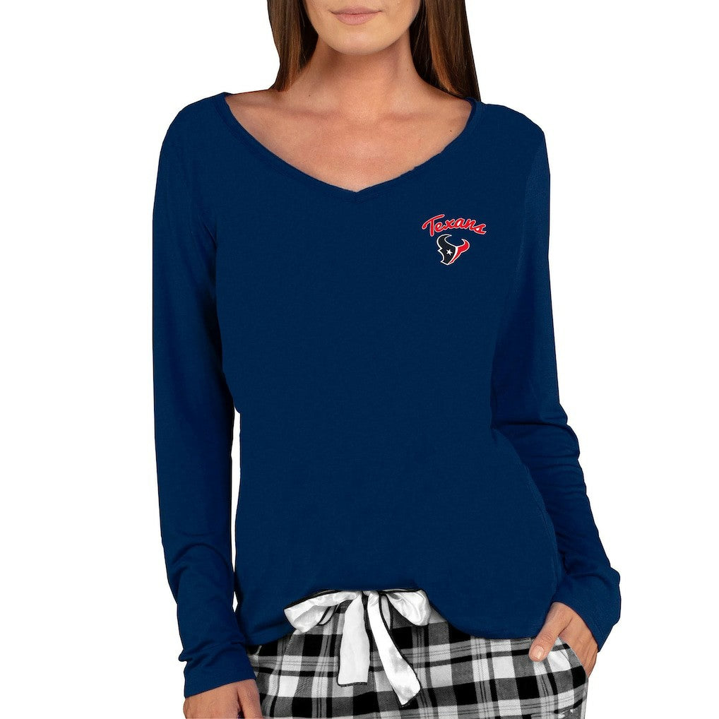 Houston Texans Concepts Sport Women's Marathon Long Sleeve V-Neck Top | NFL New