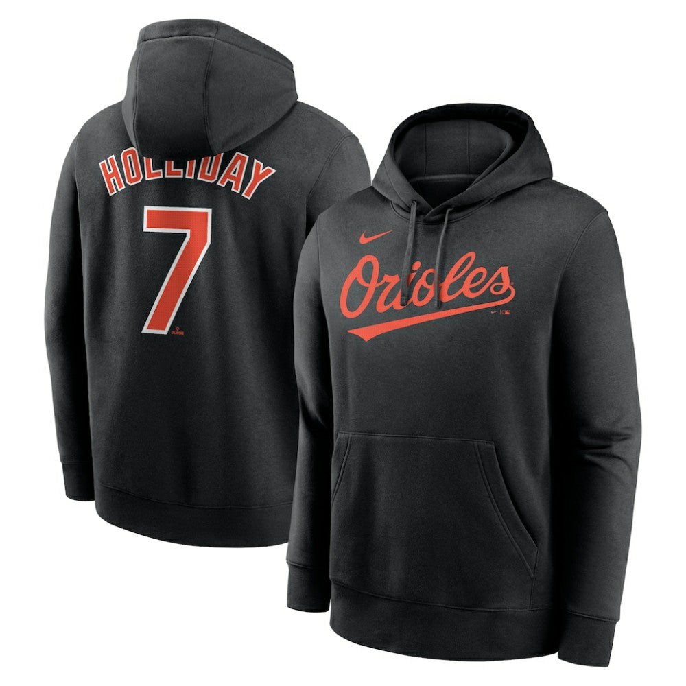 Jackson Holliday Baltimore Orioles Nike Player Name & Number Club Fleece Pullover Hoodie - MLB Hoodies