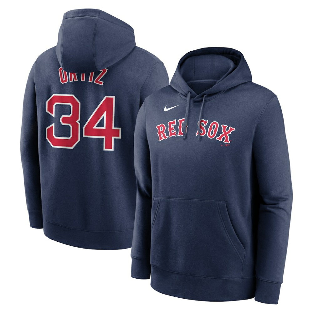 David Ortiz Boston Red Sox Nike Player Name & Number Club Pullover Hoodie - MLB Hoodies