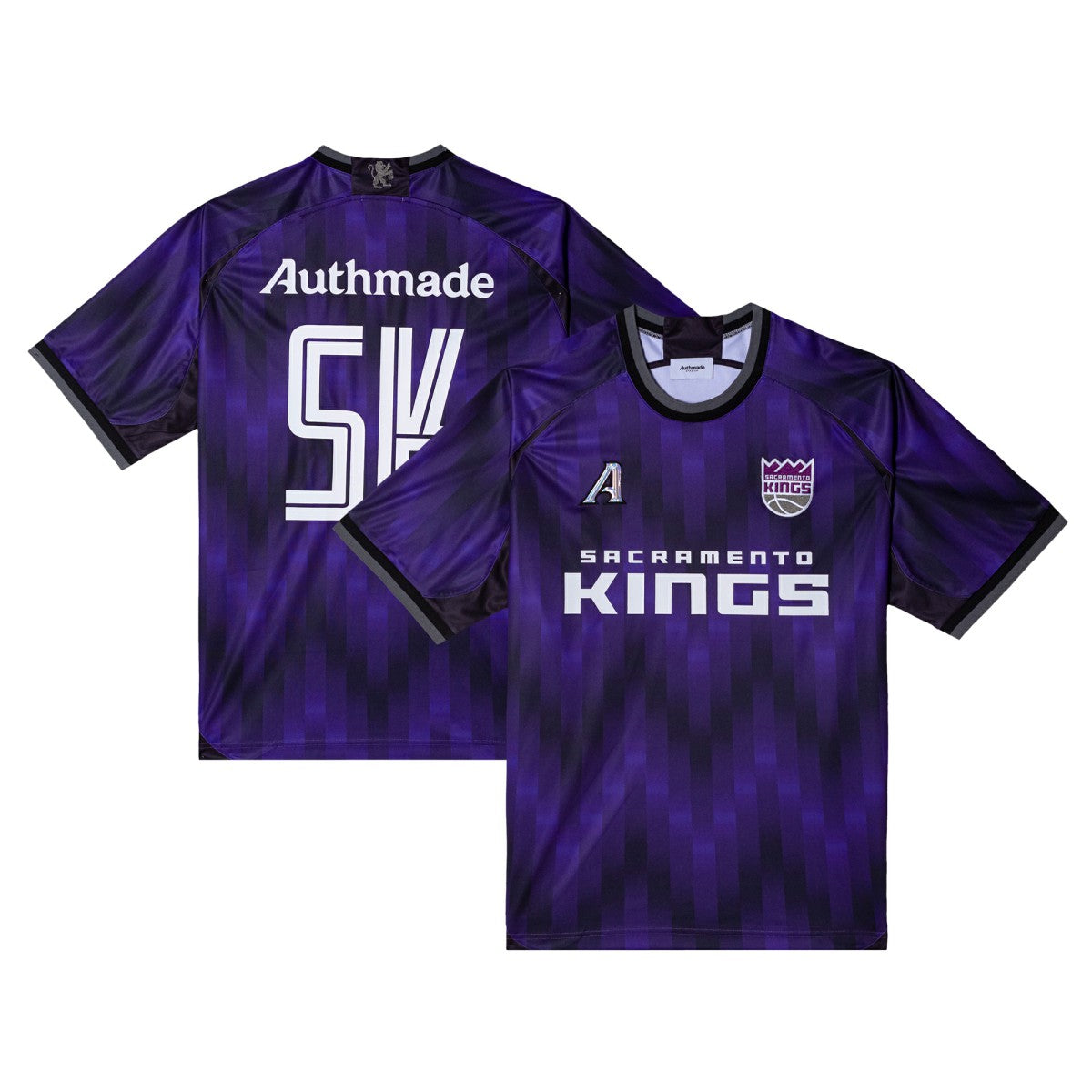 Purple Sacramento Kings Authmade x NBA Soccer Kit Fashion Jersey | NBA