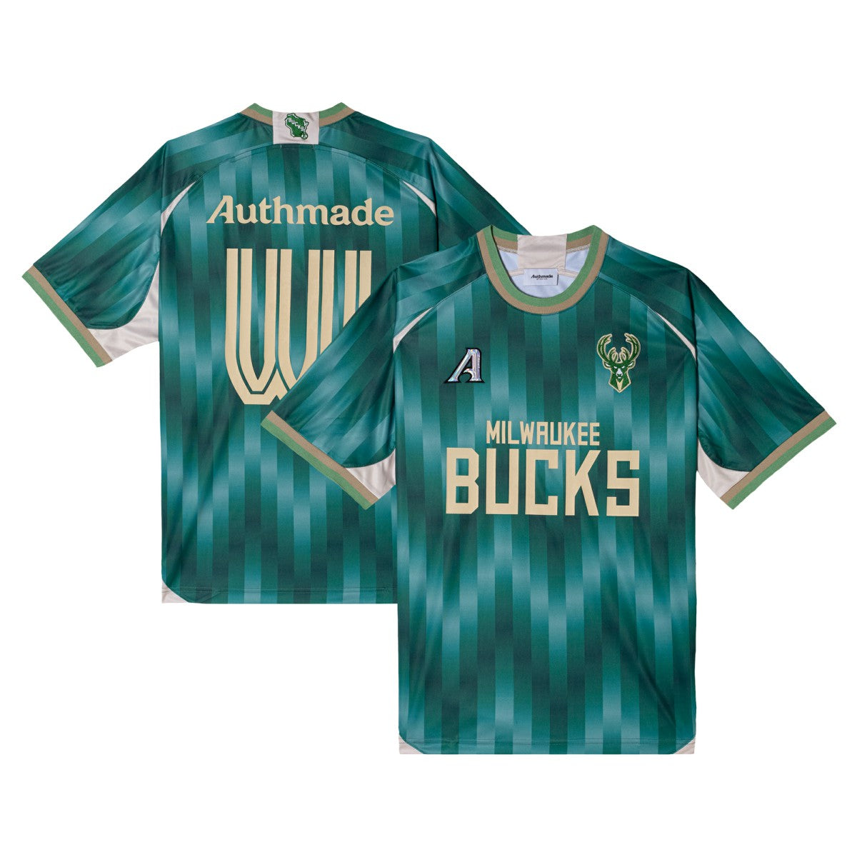 Green Milwaukee Bucks Authmade x NBA Soccer Kit Fashion Jersey | NBA