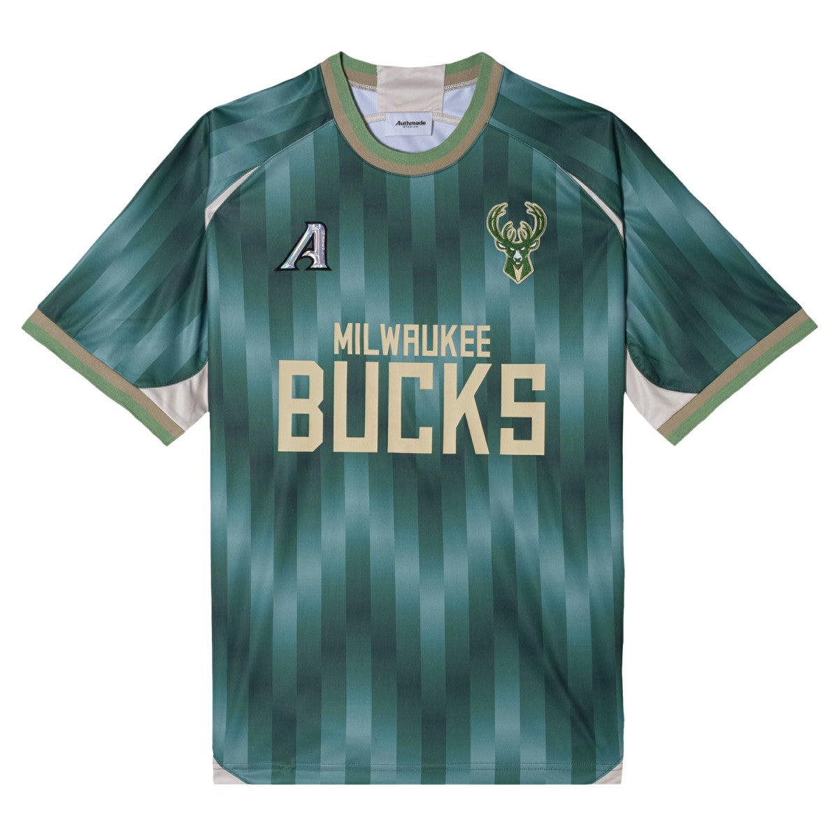 Green Milwaukee Bucks Authmade x NBA Soccer Kit Fashion Jersey | NBA