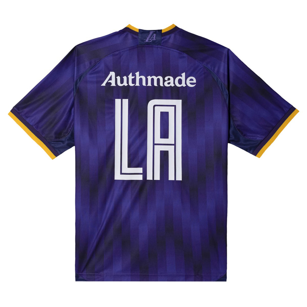 Purple Los Angeles Lakers Authmade x NBA Soccer Kit Fashion Jersey | NBA