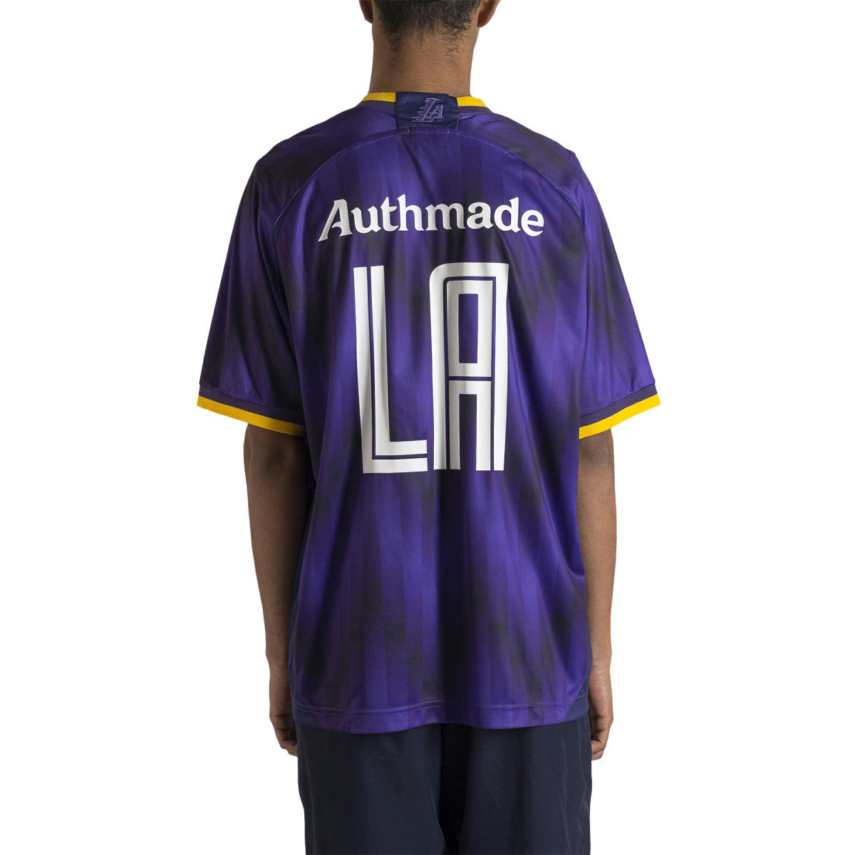 Purple Los Angeles Lakers Authmade x NBA Soccer Kit Fashion Jersey | NBA