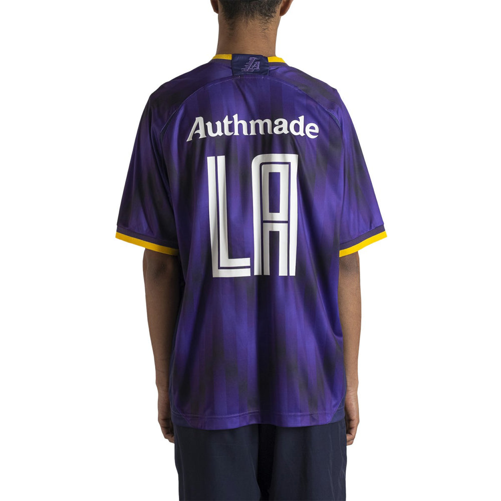 Purple Los Angeles Lakers Authmade x NBA Soccer Kit Fashion Jersey | NBA