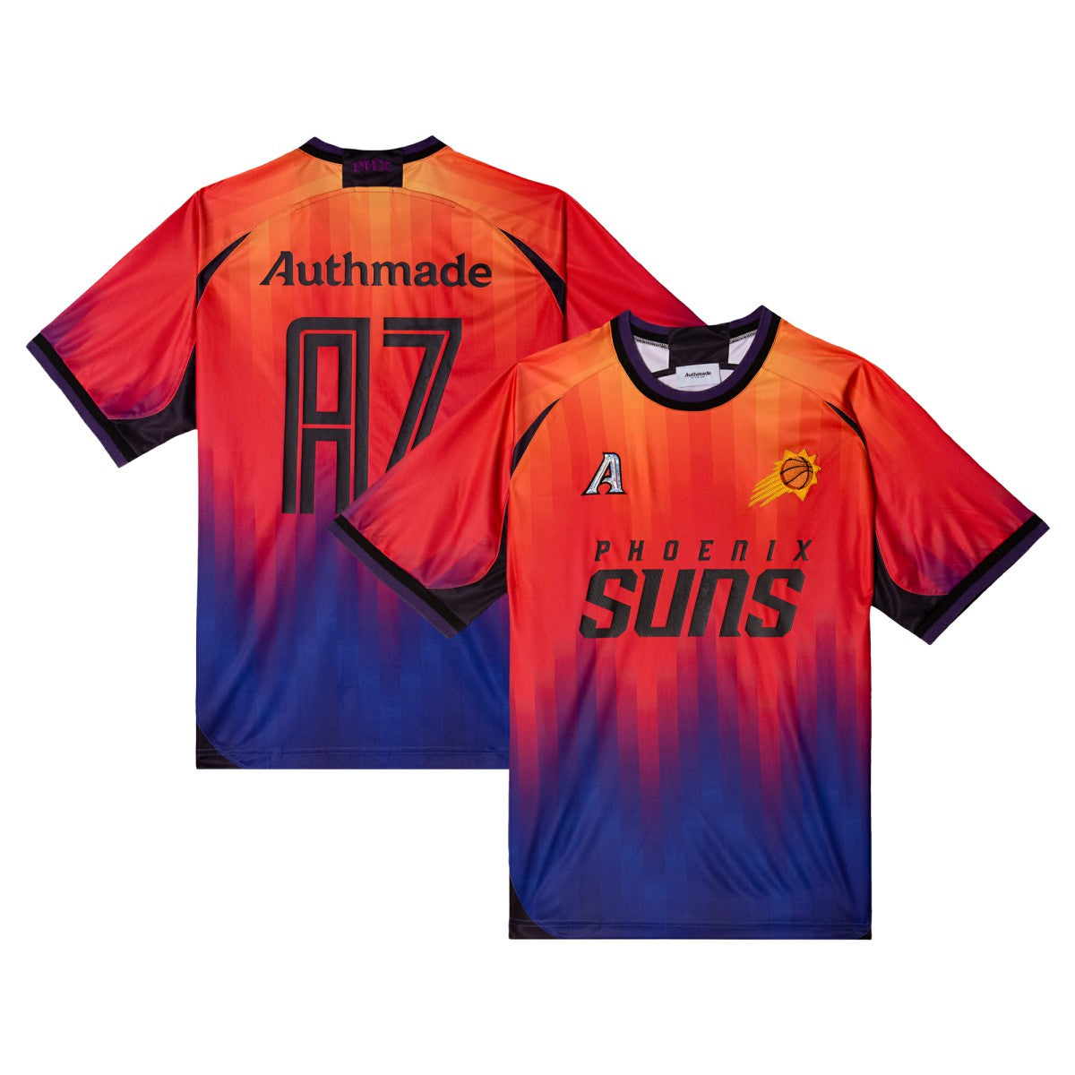 Orange Phoenix Suns Authmade x NBA Soccer Kit Fashion Jersey | NBA