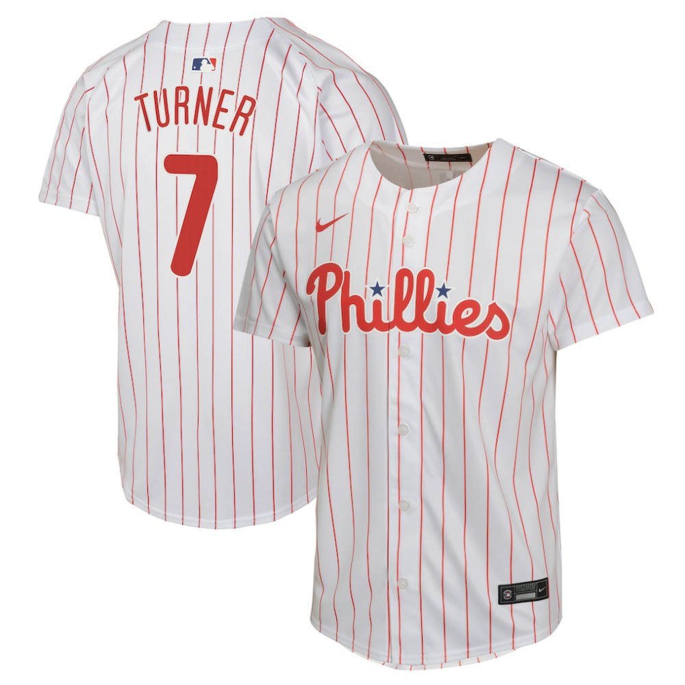 Trea Turner Philadelphia Phillies Nike Youth Home Game Player Jersey - MLB Jerseys