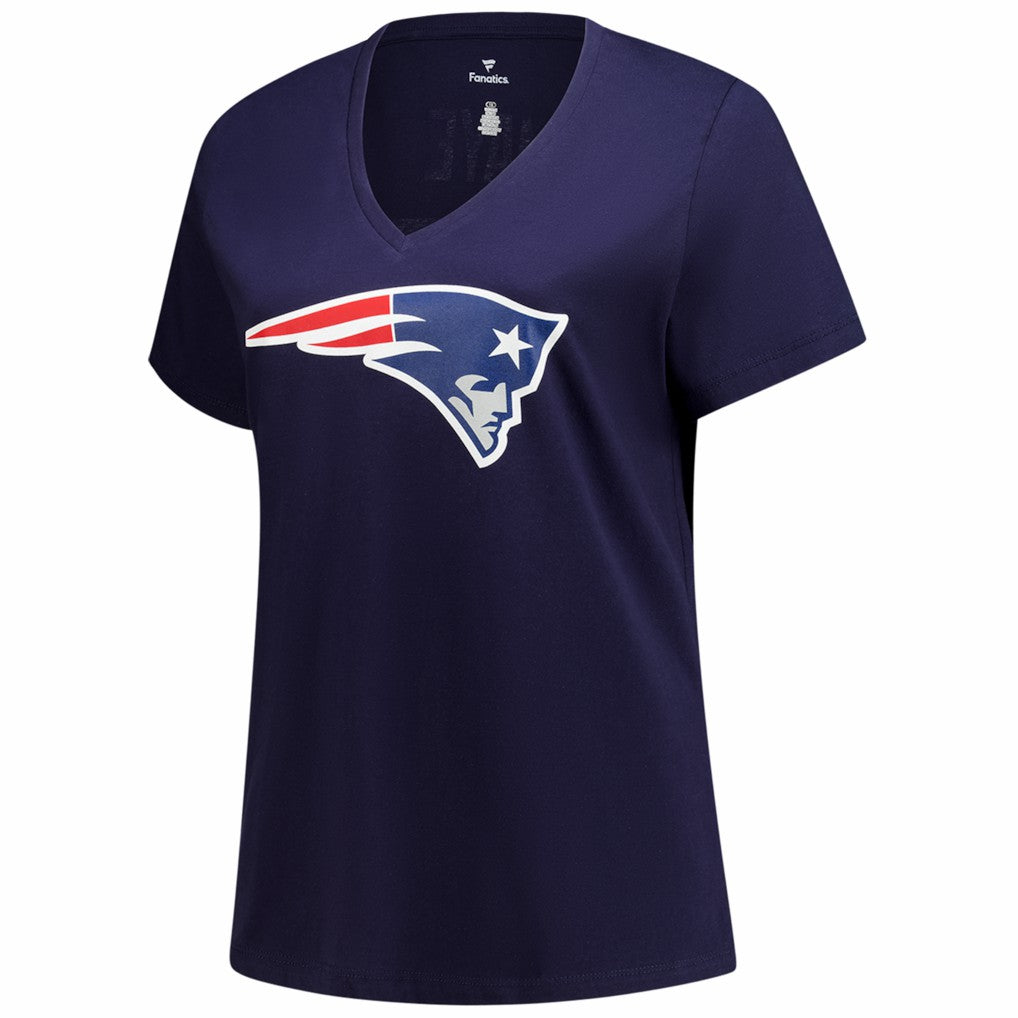 New England Patriots Drake Maye  Women's Plus Size Name & Number V-Neck T-Shirt | NFL Discount