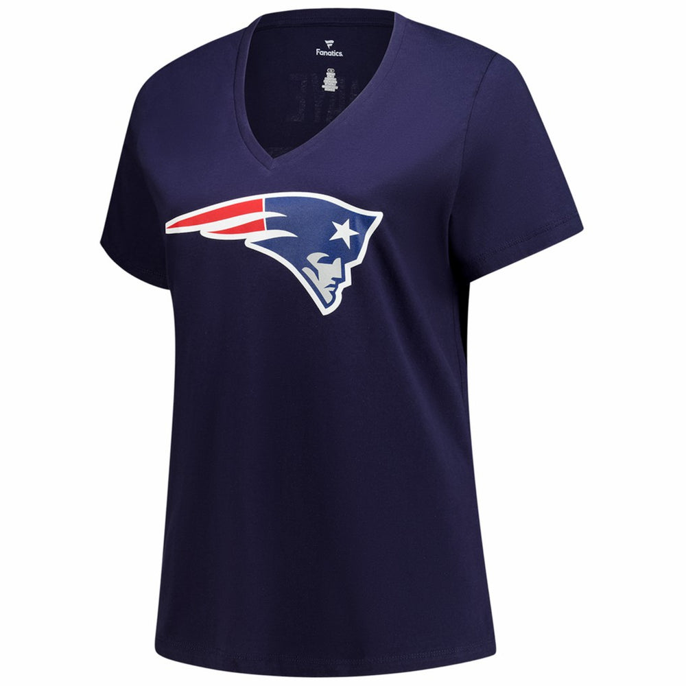 New England Patriots Drake Maye  Women's Plus Size Name & Number V-Neck T-Shirt | NFL Discount