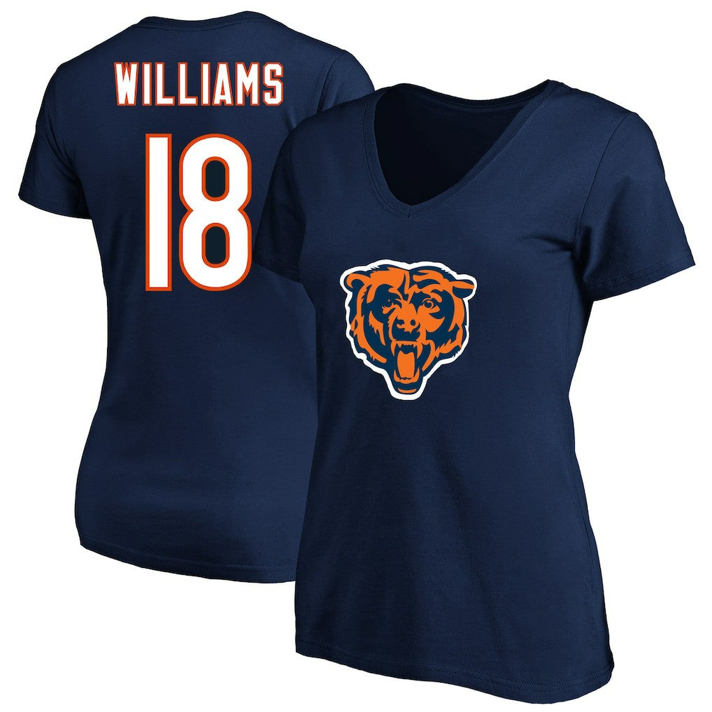 Chicago Bears Caleb Williams  Women's Plus Size Fair Catch Name & Number Scoop Neck T-Shirt | NFL Online