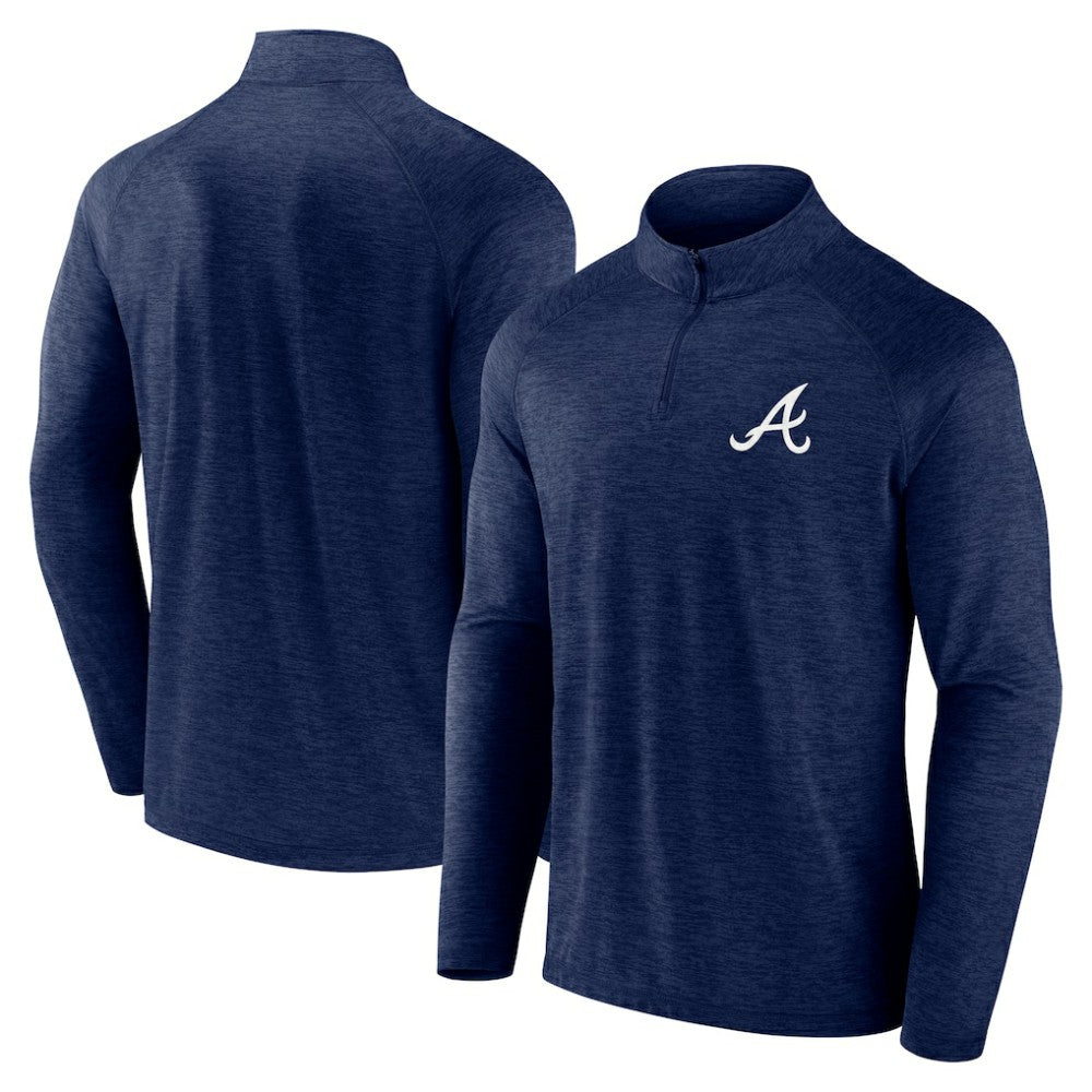 Atlanta Braves Fanatics Head-to-Head Raglan Quarter-Zip Jacket - MLB Jackets