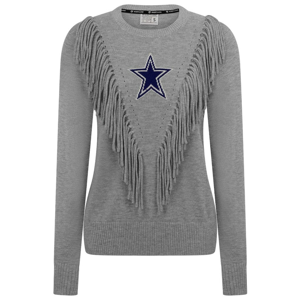Dallas Cowboys Women's Fringe Sparkle Pullover Sweater | NFL US