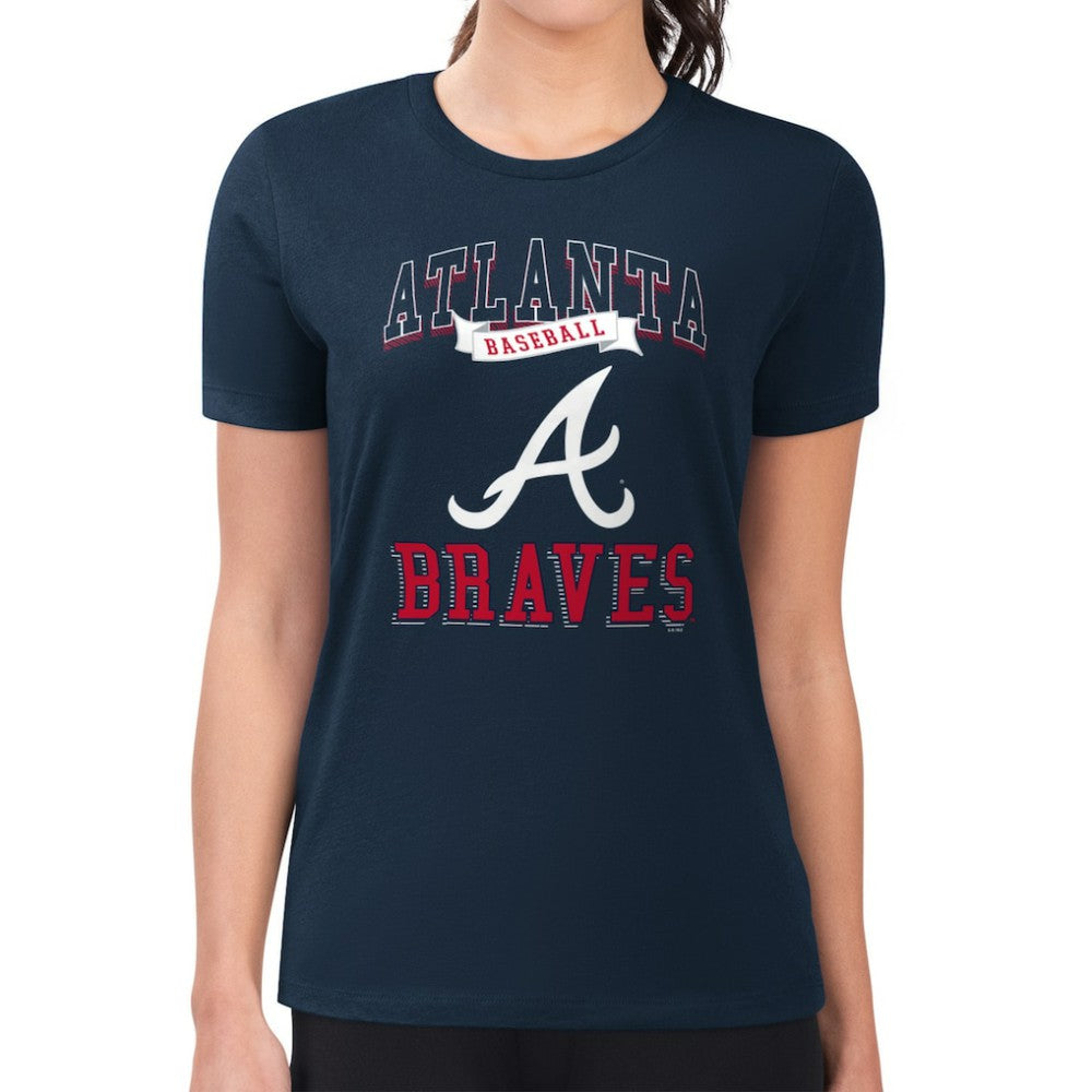 Atlanta Braves G-III 4Her by Carl Banks Women's Super-Slim Fit Lightweight Team Logo Graphic T-Shirt - MLB T-shirts