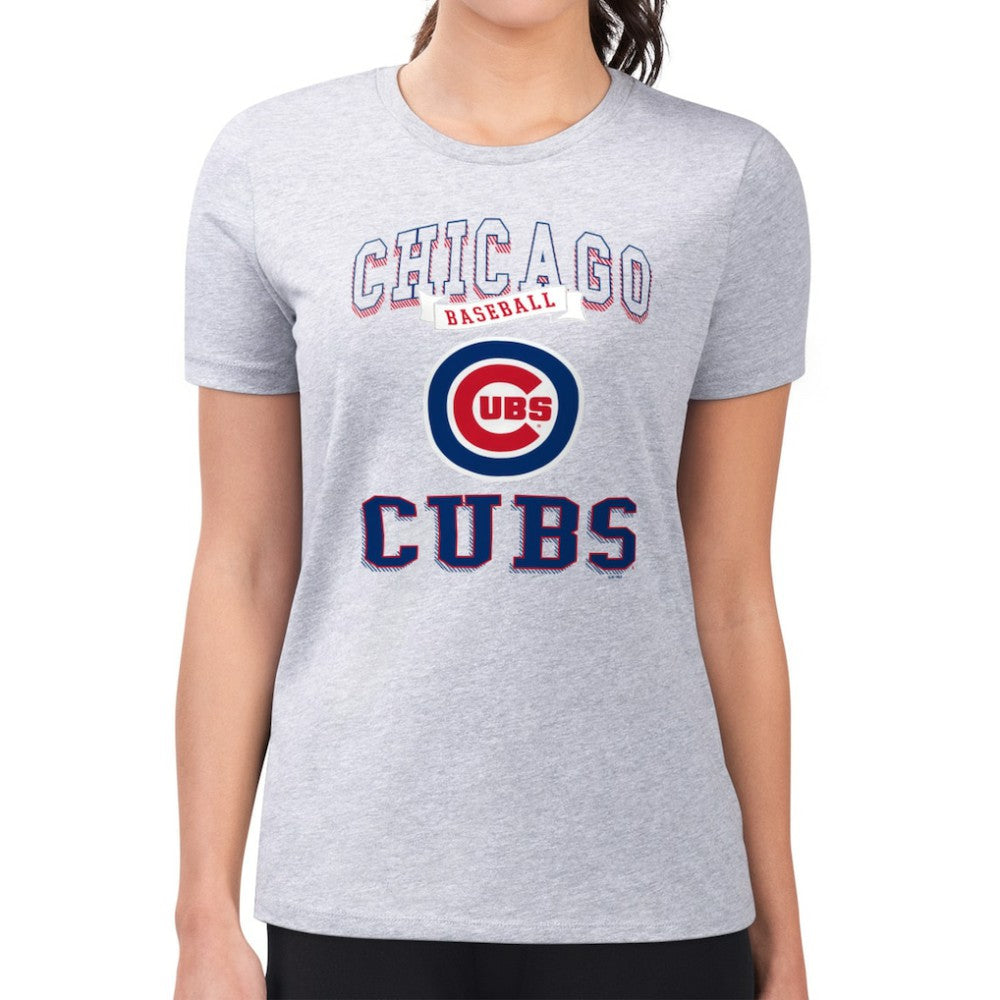 Chicago Cubs G-III 4Her by Carl Banks Women's Super-Slim Fit Lightweight Team Logo Graphic T-Shirt - MLB T-shirts