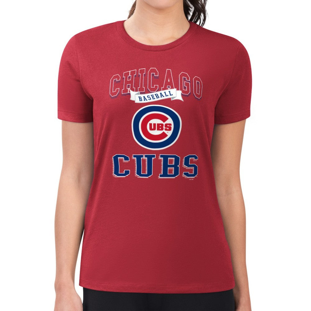 Chicago Cubs G-III 4Her by Carl Banks Women's Super-Slim Fit Lightweight Team Logo Graphic T-Shirt - MLB T-shirts