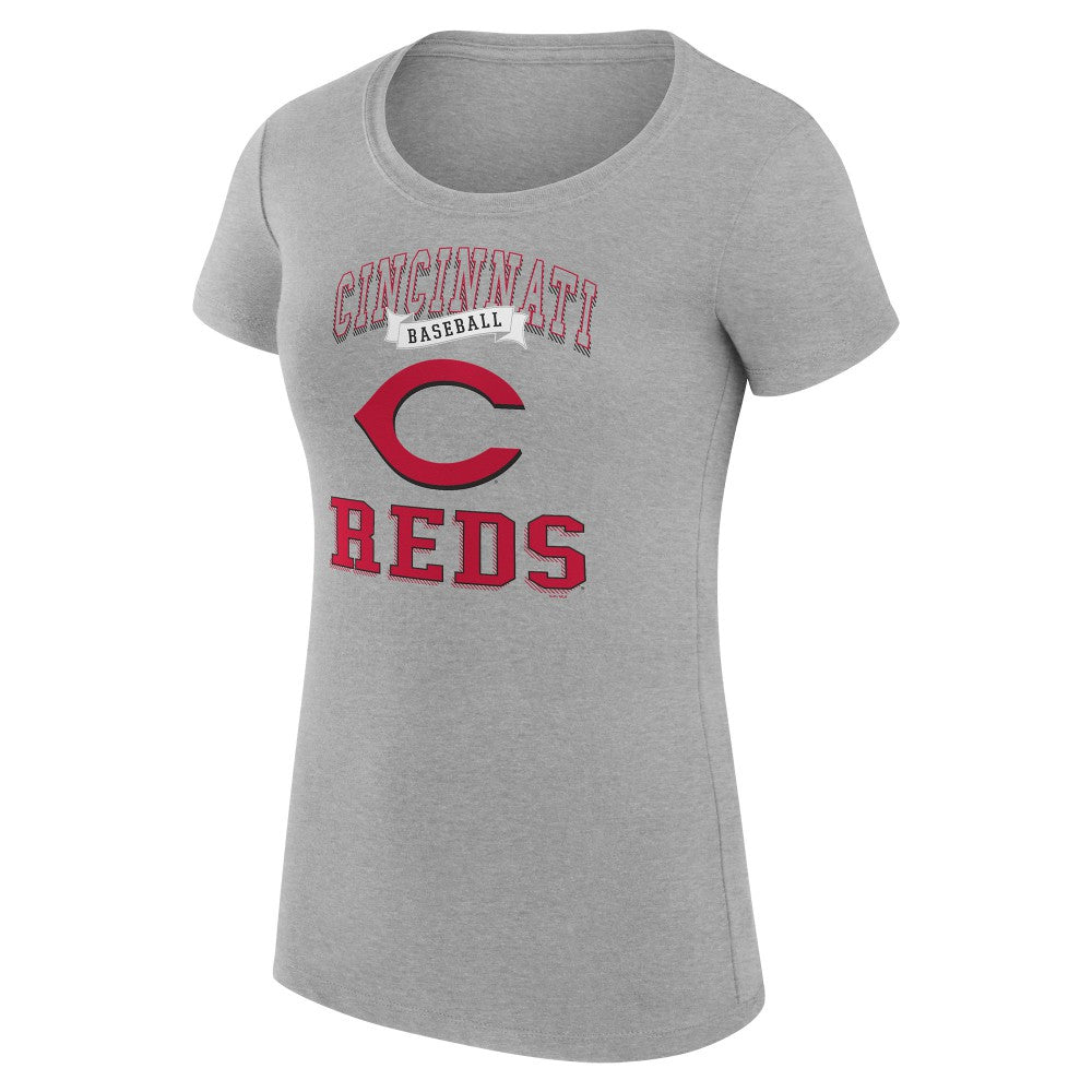 Cincinnati Reds G-III 4Her by Carl Banks Women's Super-Slim Fit Lightweight Team Logo Graphic T-Shirt - MLB T-shirts