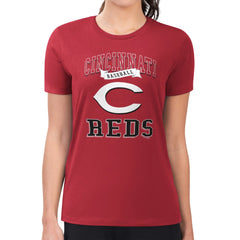 Cincinnati Reds G-III 4Her by Carl Banks Women's Super-Slim Fit Lightweight Team Logo Graphic T-Shirt - MLB T-shirts