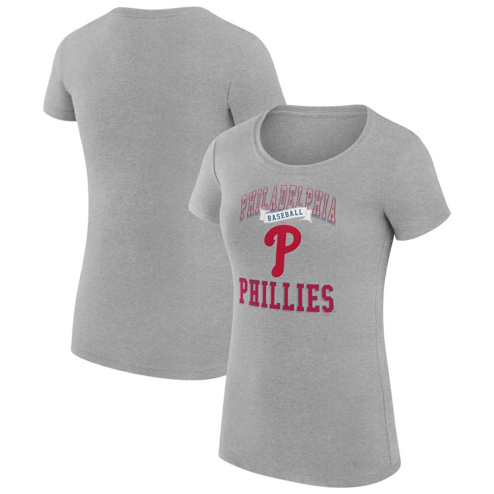 Philadelphia Phillies G-III 4Her by Carl Banks Women's Super-Slim Fit Lightweight Team Logo Graphic T-Shirt - MLB T-shirts