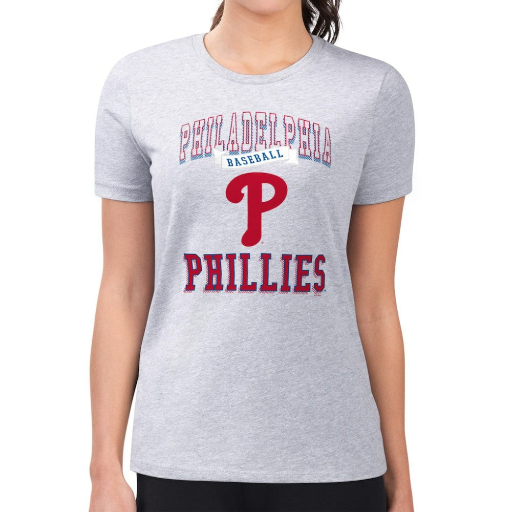 Philadelphia Phillies G-III 4Her by Carl Banks Women's Super-Slim Fit Lightweight Team Logo Graphic T-Shirt - MLB T-shirts