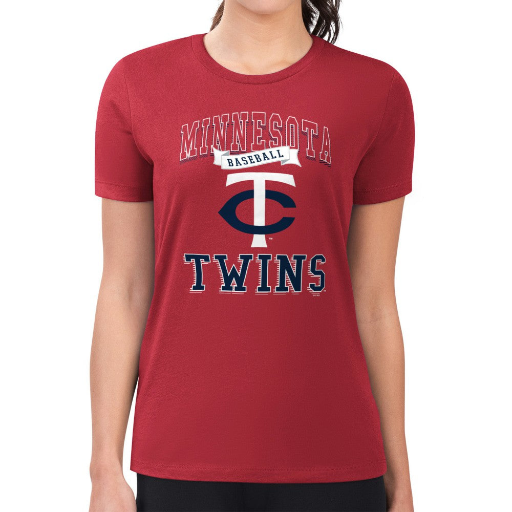 Minnesota Twins G-III 4Her by Carl Banks Women's Super-Slim Fit Lightweight Team Logo Graphic T-Shirt - MLB T-shirts