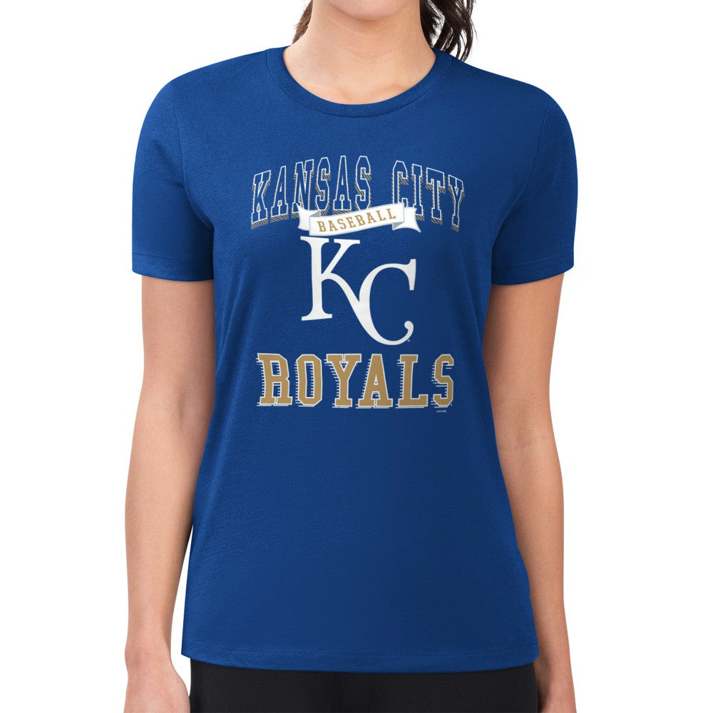 Kansas City Royals G-III 4Her by Carl Banks Women's Super-Slim Fit Lightweight Team Logo Graphic T-Shirt - MLB T-shirts