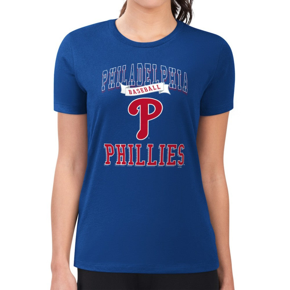 Philadelphia Phillies G-III 4Her by Carl Banks Women's Super-Slim Fit Lightweight Team Logo Graphic T-Shirt - MLB T-shirts