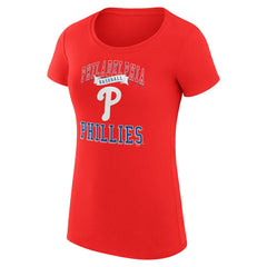 Philadelphia Phillies G-III 4Her by Carl Banks Women's Super-Slim Fit Lightweight Team Logo Graphic T-Shirt - MLB T-shirts