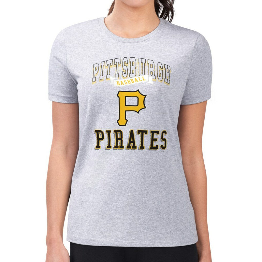 Pittsburgh Pirates G-III 4Her by Carl Banks Women's Super-Slim Fit Lightweight Team Logo Graphic T-Shirt - MLB T-shirts