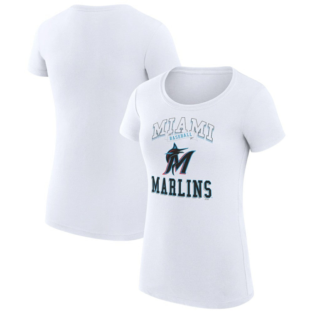 Miami Marlins G-III 4Her by Carl Banks Women's Super-Slim Fit Lightweight Team Logo Graphic T-Shirt - MLB T-shirts