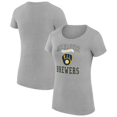 Milwaukee Brewers G-III 4Her by Carl Banks Women's Super-Slim Fit Lightweight Team Logo Graphic T-Shirt - MLB T-shirts